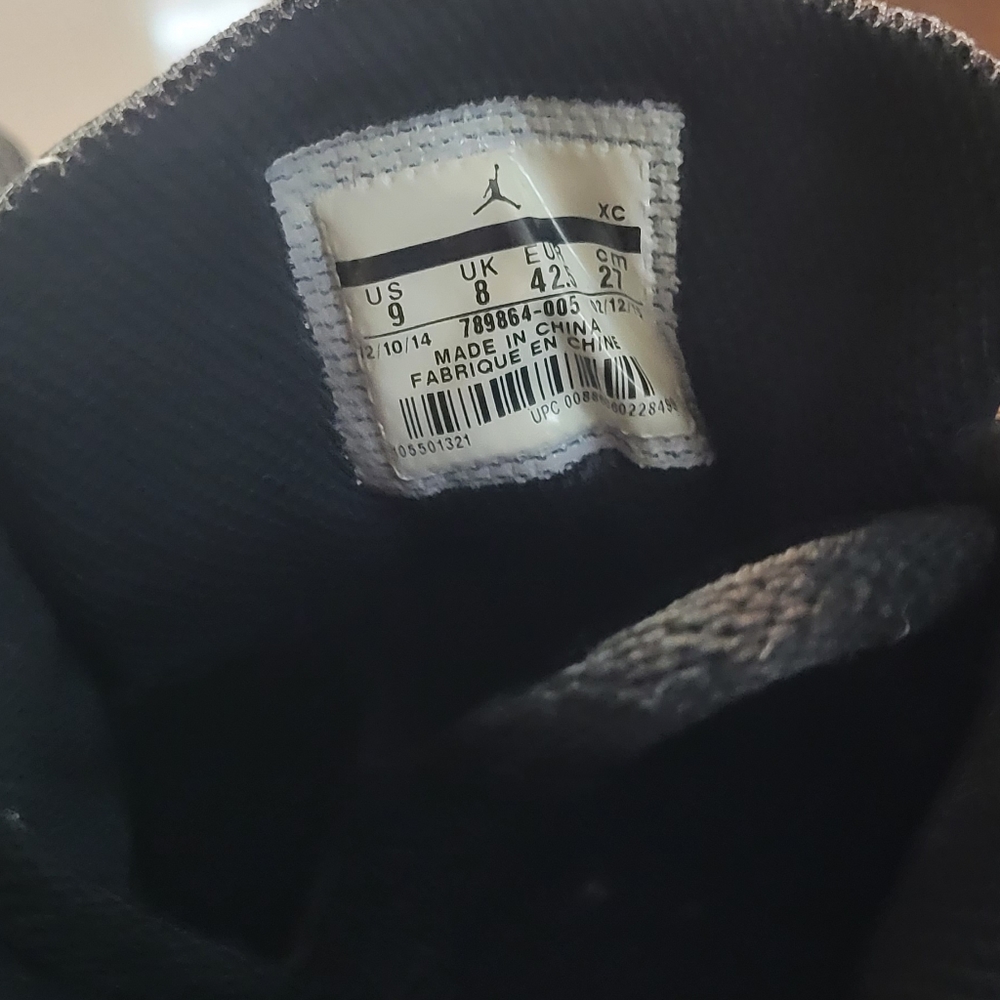 AIR JORDAN 1 FLIGHT 3 Low Black Gray Basketball Shoes 789864-005 Sz 9 no box